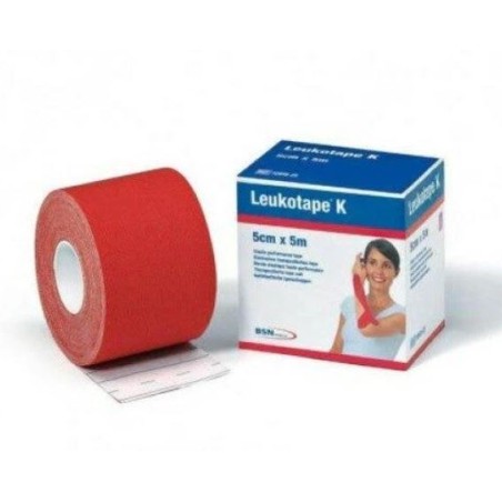 Essity Benda Adesiva Actimove Leukotape K Taping Fisioterapico Larghezza 5 Cm Lunghezza 5 M Colore Rosso In Rotolo