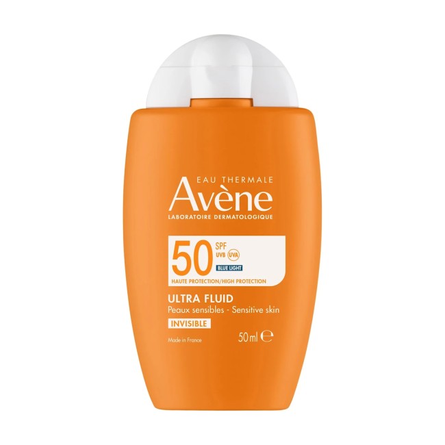 Avène Ultra Fluid Invisibile SPF50 50 ml fluido solare viso alta protezione.