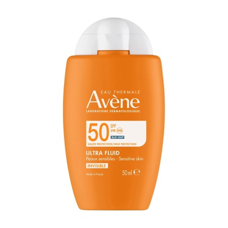 Avène Ultra Fluid Invisibile SPF50 50 ml fluido solare viso alta protezione.