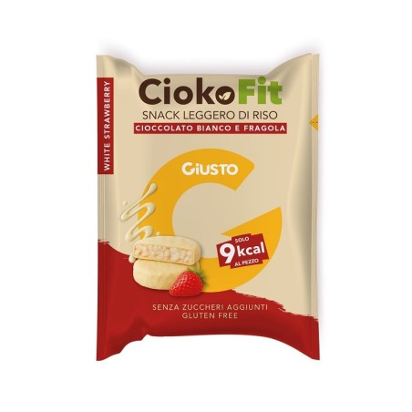 GIUSTO SENZA GLUTINE CIOKOFIT CIOCCOLATO BIANCO E FRAGOLA 30G