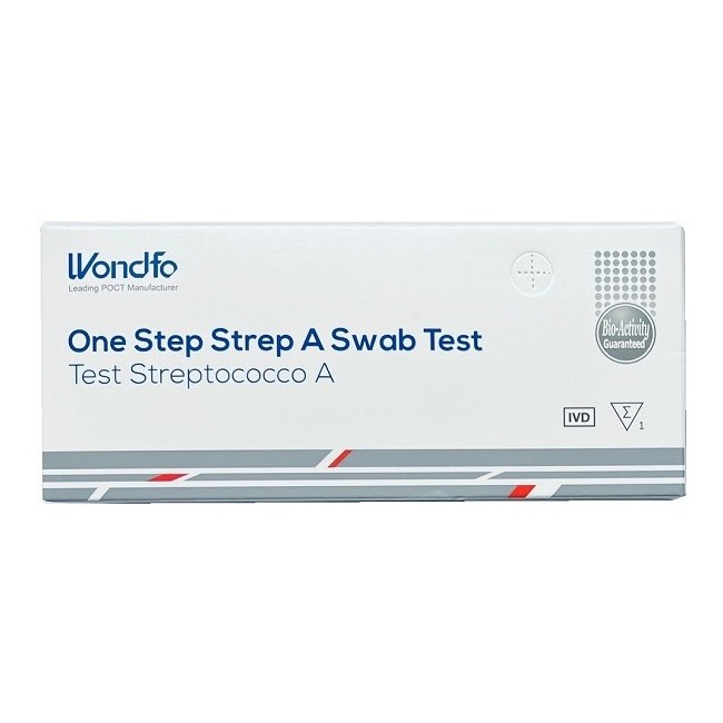 TEST AUTODIAGNOSTICO ONE STEP STREP A RILEVAZIONE QUALITATIVA ANTIGENE STREPTOCOCCO A DA CAMPION DI TAMPONE FARINGEO 1 PEZZO