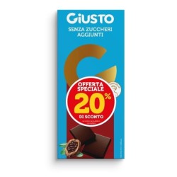 GIUSTO SENZA ZUCCHERI AGGIUNTI TAVOLETTA DI CIOCCOLATO EXTRAFONDENTE 85 G