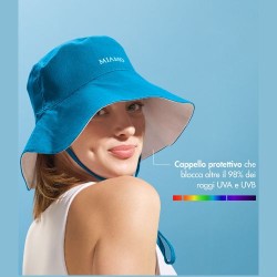 Miamo Reversible Hat Sun Aging Protection UPF 50+ OMAGGIO