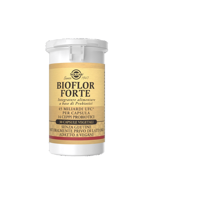 Solgar Bioflor Forte 30 capsule vegetali - Integratore alimentare di probiotici