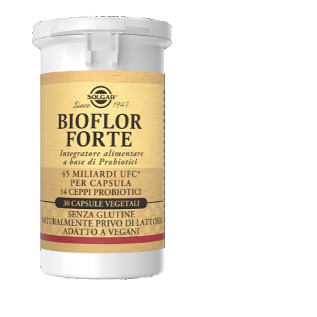 Solgar Bioflor Forte 30 capsule vegetali - Integratore alimentare di probiotici