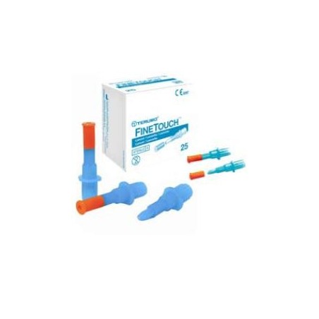 Finetouch 25 lancette pungidito G23 sterili per il test della glicemia Finetouch 25 lancette pungidito G23 sterili per il test della glicemia