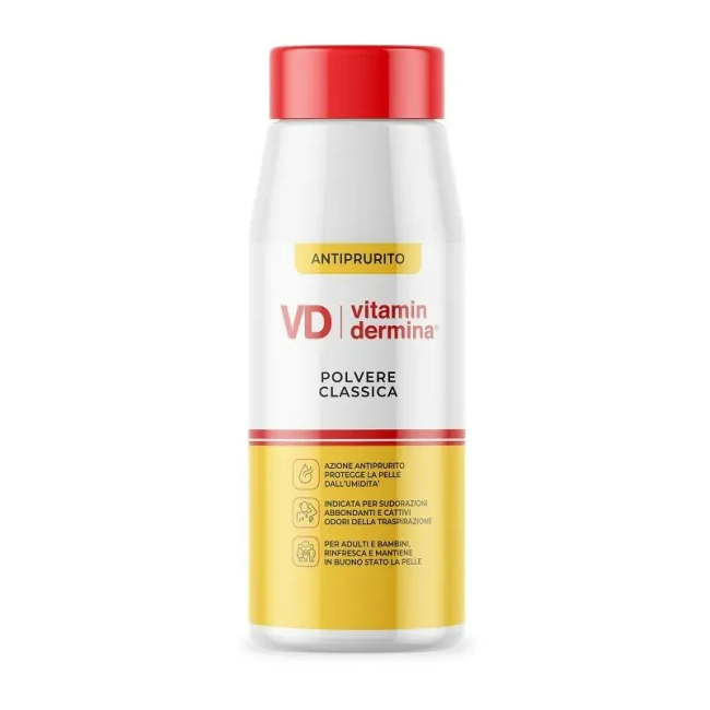 Vitamindermina Polvere Assorbente Lenitiva Deodorante per Bambini 100 g Vitamindermina Polvere Assorbente Lenitiva Deodorante per Bambini 100 g