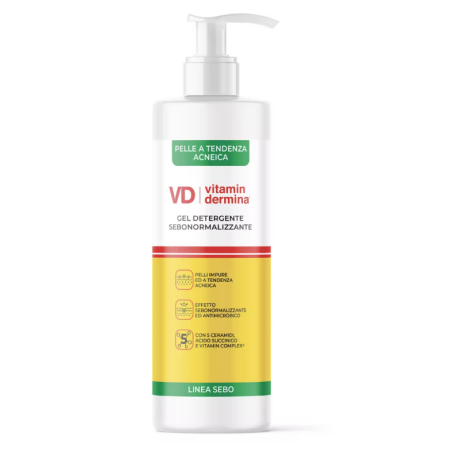 Vitamindermina Sebo gel detergente sebonormalizzante 240 ml Vitamindermina Sebo gel detergente sebonormalizzante 240 ml