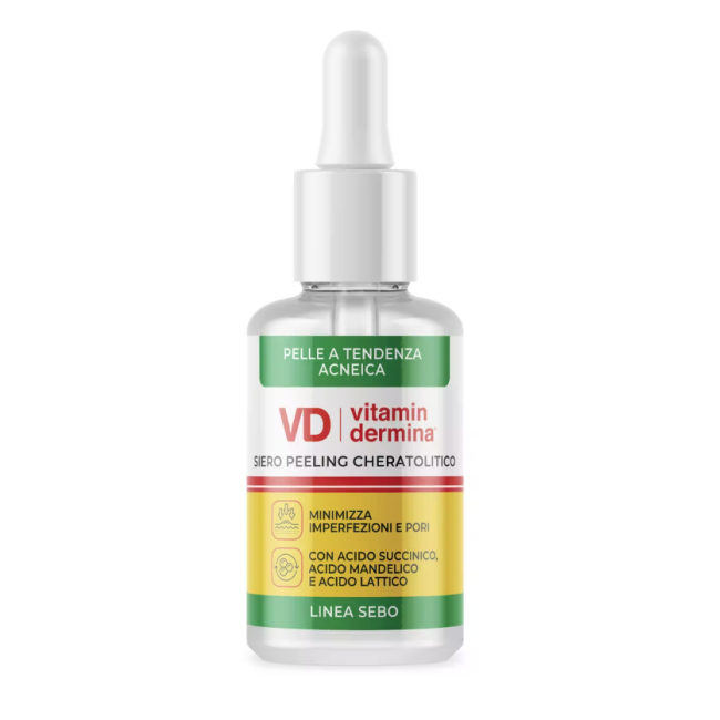 Vitamindermina Sebo siero peeling cheratolico pelli grasse e con acne 30 ml Vitamindermina Sebo siero peeling cheratolico pelli grasse e con acne 30 ml