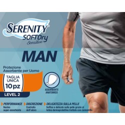 Serenity Man Sensitive Level 2 Uomo 10 Pezzi