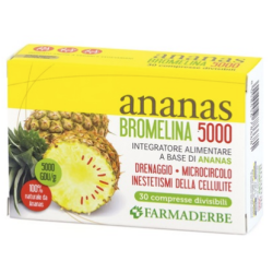 Farmaderbe Bromelina Plus Integratore Anticellulite 30 Compresse