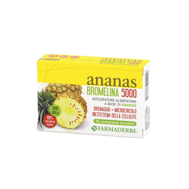 Farmaderbe Bromelina Plus Integratore Anticellulite 30 Compresse Farmaderbe Bromelina Plus Integratore Anticellulite 30 Compresse