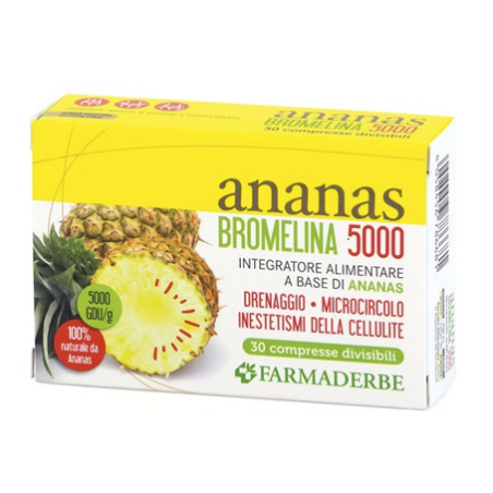 Farmaderbe Bromelina Plus Integratore Anticellulite 30 Compresse Farmaderbe Bromelina Plus Integratore Anticellulite 30 Compresse