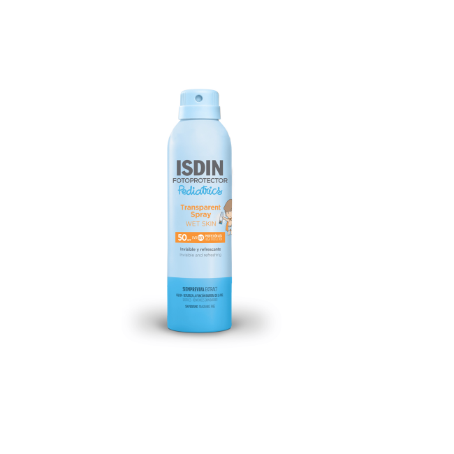 Isdin Fotoprotector Pediatrics Transparent Spray solare SPF50 per bambini 250 ml Isdin Fotoprotector Pediatrics Transparent Spray solare SPF50 per bambini 250 ml