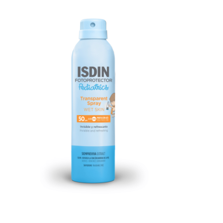 Isdin Fotoprotector Pediatrics Transparent Spray solare SPF50 per bambini 250 ml Isdin Fotoprotector Pediatrics Transparent Spray solare SPF50 per bambini 250 ml