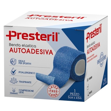 Presteril Benda Elastica Autoadesiva Latex Free 5 cm x 4,5 m Presteril Benda Elastica Autoadesiva Latex Free 5 cm x 4,5 m