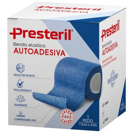 Presteril Benda Autoadesiva Latex Free 7,5 cm x 4,5 m Presteril Benda Autoadesiva Latex Free 7,5 cm x 4,5 m