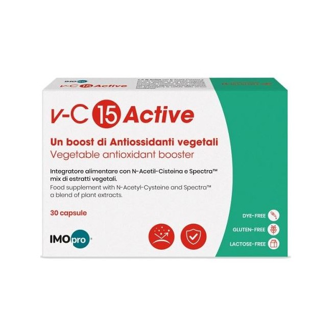 Imopro VC15 Active integratore vegetale booster antiossidante 30 capsule Imopro VC15 Active integratore vegetale booster antiossidante 30 capsule