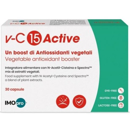 Imopro VC15 Active integratore vegetale booster antiossidante 30 capsule Imopro VC15 Active integratore vegetale booster antiossidante 30 capsule