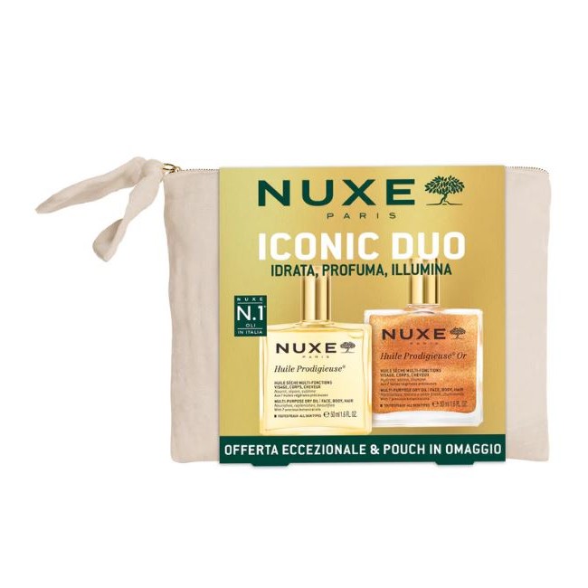 Nuxe Iconic Duo pochette con Huile Prodigieuse e Or 50 ml Nuxe Iconic Duo pochette con Huile Prodigieuse e Or 50 ml