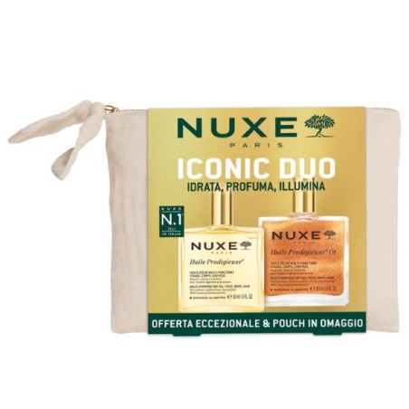 Nuxe Iconic Duo pochette con Huile Prodigieuse e Or 50 ml Nuxe Iconic Duo pochette con Huile Prodigieuse e Or 50 ml