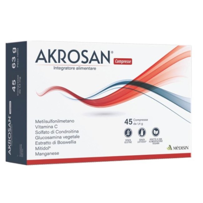 Akrosan integratore con MSM per supportare le articolazioni 45 compresse Akrosan integratore con MSM per supportare le articolazioni 45 compresse