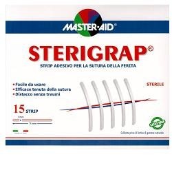 M-AID Sterigrap Sutura Cutanea Adesiva per Ferite 7,5x0,6cm 12 Pezzi