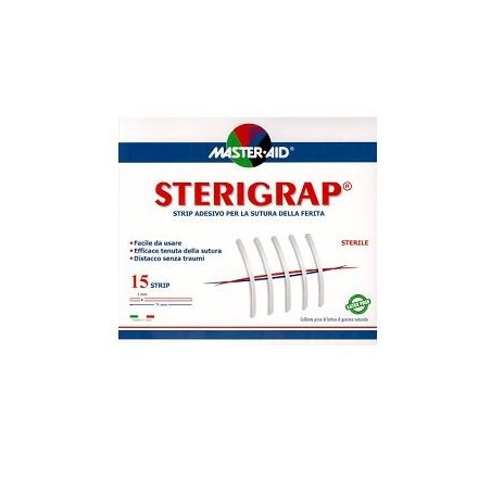 M-AID Sterigrap Sutura Cutanea Adesiva per Ferite 7,5x0,6cm 12 Pezzi M-AID Sterigrap Sutura Cutanea Adesiva per Ferite 7,5x0,6cm 12 Pezzi