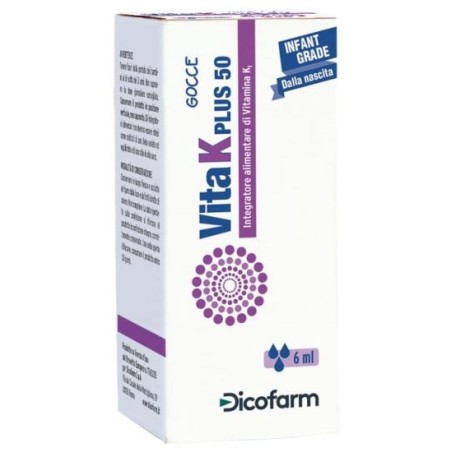 Vita K Plus 50 integratore di vitamina K1 per neonati in gocce 6 ml Vita K Plus 50 integratore di vitamina K1 per neonati in gocce 6 ml