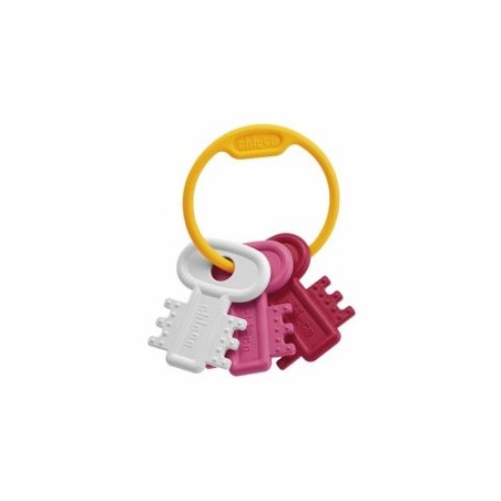 Chicco Chiavi Colorate Rosa per la Dentizione dei Bambini di 3-18 Mesi Chicco Chiavi Colorate Rosa per la Dentizione dei Bambini di 3-18 Mesi