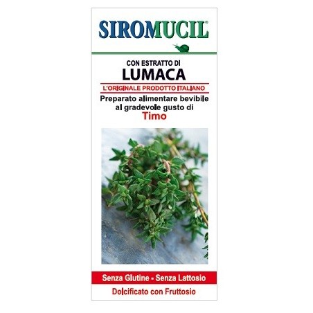 Siromucil Sciroppo con estratto di lumaca gusto timo 150 ml Siromucil Sciroppo con estratto di lumaca gusto timo 150 ml