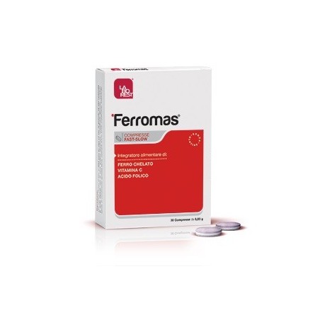 Ferromas integratore a base di ferro per stanchezza e affaticamento 30 compresse Ferromas integratore a base di ferro per stanchezza e affaticamento 30 compresse