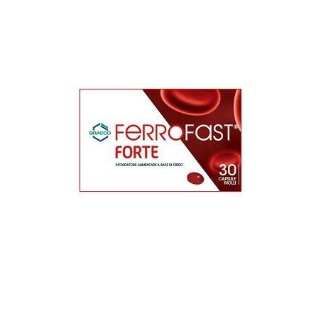 Ferrofast Forte integratore per carenza di ferro 30 capsule molli Ferrofast Forte integratore per carenza di ferro 30 capsule molli
