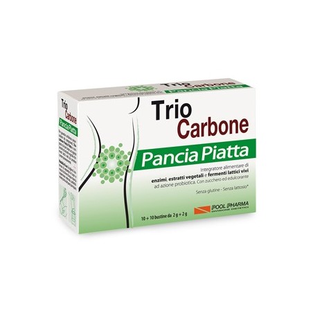 Triocarbone Pancia Piatta 10+10 bustine enzimi e probiotici Triocarbone Pancia Piatta 10+10 bustine enzimi e probiotici