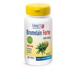 LongLife Bromelain Forte 500 mg integratore drenante contro la cellulite 30 tavolette