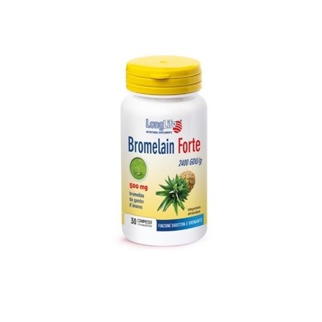 LongLife Bromelain Forte 500 mg integratore drenante contro la cellulite 30 tavolette LongLife Bromelain Forte 500 mg integratore drenante contro la cellulite 30 tavolette
