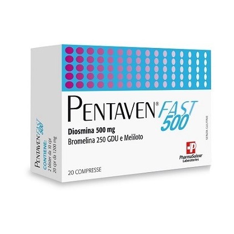 Pentaven Fast 500 integratore drenante e per emorroidi 20 compresse