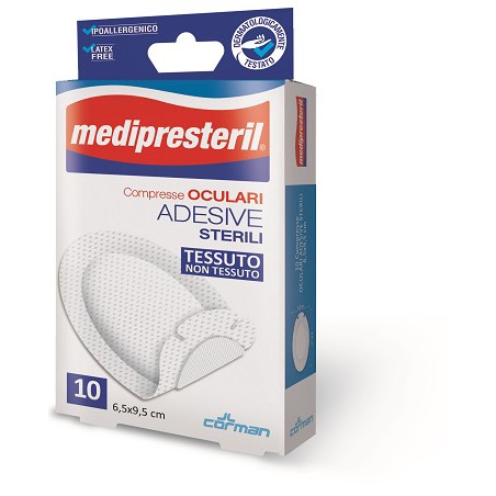 Corman Garza Compressa Oculare Medipresteril Adesiva Tnt 6,5x9,5cm 10 Pezzi