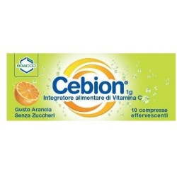Cebion integratore di vitamina C senza zuccheri gusto arancia 10 compresse