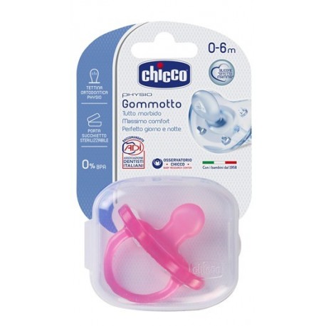 Chicco PhysioForma Gommotto in Silicone Rosa per Bambini da 0 a 6 Mesi