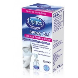 Optrex ActiMist Spray 2 in 1 Lubrificante idratante per occhi secchi e irritati 10 ml