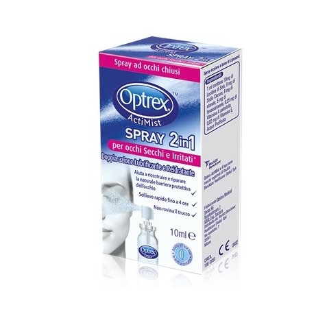 Optrex ActiMist Spray 2 in 1 Lubrificante idratante per occhi secchi e irritati 10 ml
