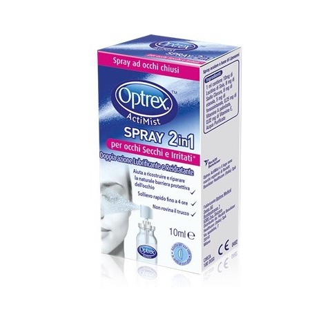Optrex ActiMist Spray 2 in 1 Lubrificante idratante per occhi secchi e irritati 10 ml Optrex ActiMist Spray 2 in 1 Lubrificante idratante per occhi secchi e irritati 10 ml