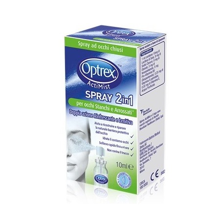 Optrex ActiMist spray 2 in 1 lenitivo per occhi stanchi e arrossati 10 ml Optrex ActiMist spray 2 in 1 lenitivo per occhi stanchi e arrossati 10 ml
