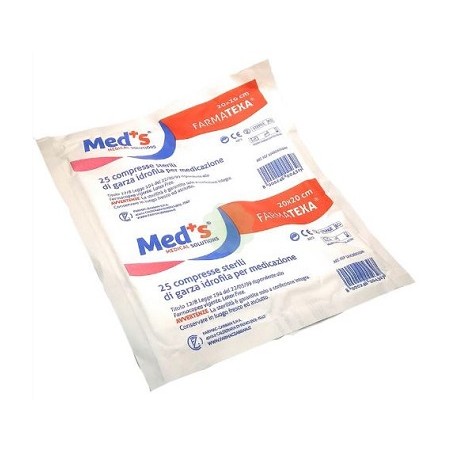 Farmac-zabban Garza Compressa Idrofila Meds Farmatexa 12/8 20x20cm 25 Pezzi