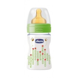 Chicco Biberon Benessere AntiColica in Caucciù Neonati da 0Mesi 150ml