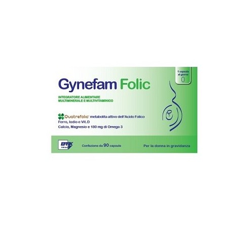 Gynefam Folic integratore per il benessere della donna in gravidanza 90 capsule molli
