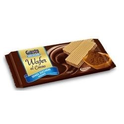 Giusto Wafer con farcitura di crema al cacao senza zucchero 150 g