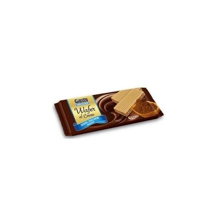 Giusto Wafer con farcitura di crema al cacao senza zucchero 150 g Giusto Wafer con farcitura di crema al cacao senza zucchero 150 g