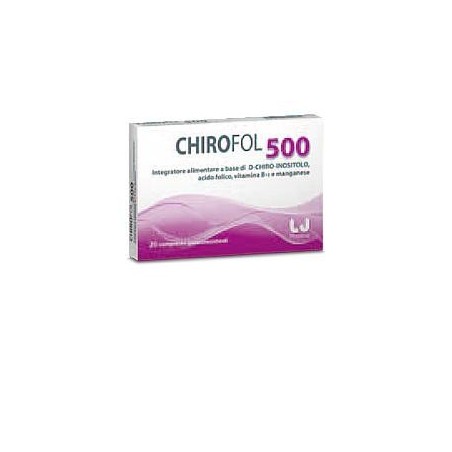 Chirofol 500 integratore per Sindrome dell'Ovaio Policistico 20 compresse Chirofol 500 integratore per Sindrome dell'Ovaio Policistico 20 compresse